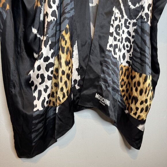 Moschino Swim Coverup Silk Animal Print Kimono One Size Fits Most - Picture 3 of 9